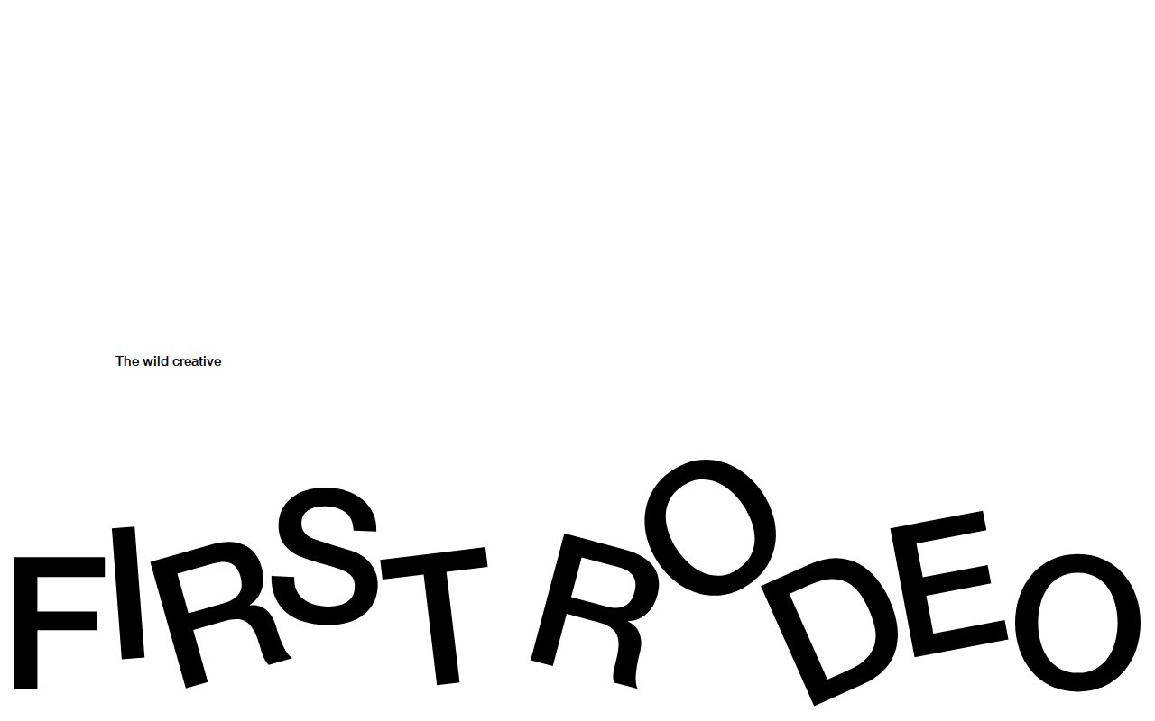 First Rodeo homepage